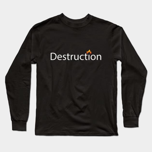 Destruction artistic text design Long Sleeve T-Shirt by BL4CK&WH1TE 